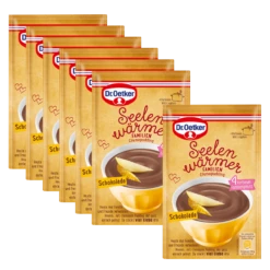 Dr. Oetker Seelenwärmer Familien-Cremepudding Schokolade, 6er Pack + 1 Gratis