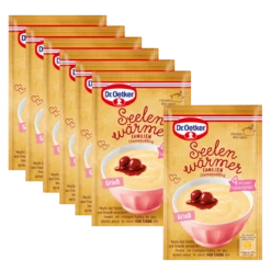 Dr. Oetker Seelenwärmer Familien-Cremepudding Grieß, 6er Pack + 1 Gratis