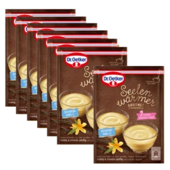 Dr. Oetker Seelenwärmer Gourmet-Cremepudding Bourbon-Vanille, 6er Pack + 1 Gratis