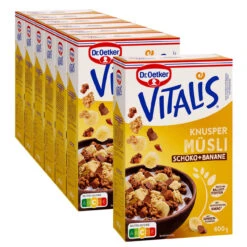 Dr. Oetker Vitalis Knuspermüsli Schoko Banane, 6er Pack + 1 Gratis