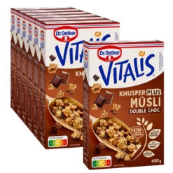 Dr. Oetker Vitalis KnusperPlus Double Choc, 6er Pack + 1 Gratis