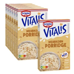 Dr. Oetker Vitalis Porridge Großpackung Mehrkorn, 6er Pack + 1 Gratis