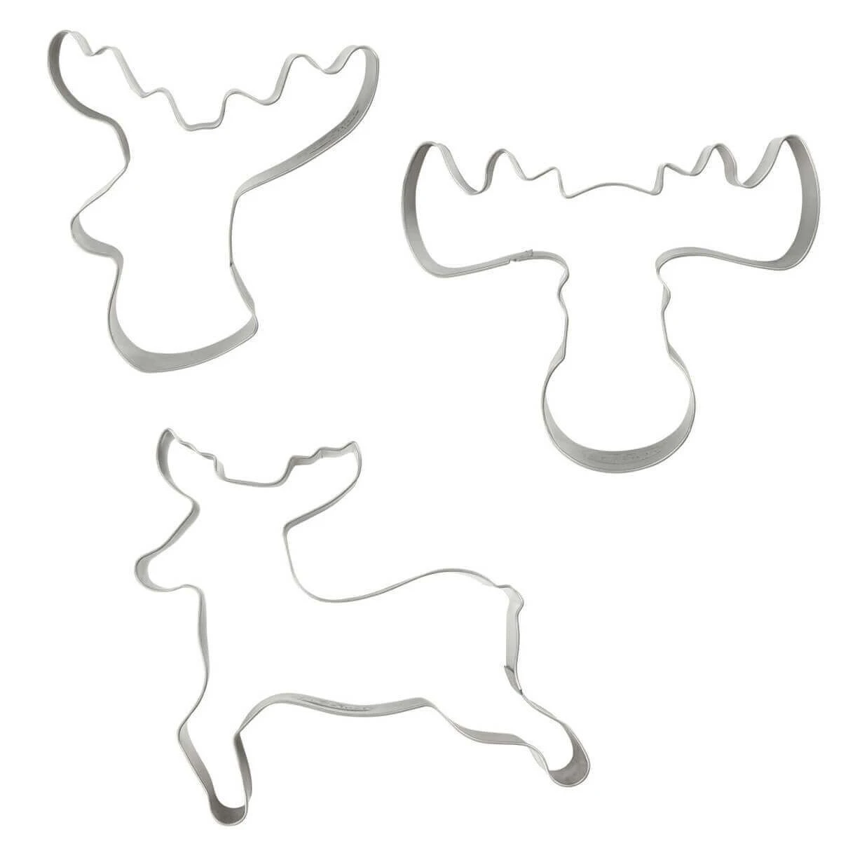 Dr. Oetker Ausstecher Hirsch Und Elch, 3-teilig 1 Dr. Oetker Ausstecher Hirsch Und Elch, 3-teilig