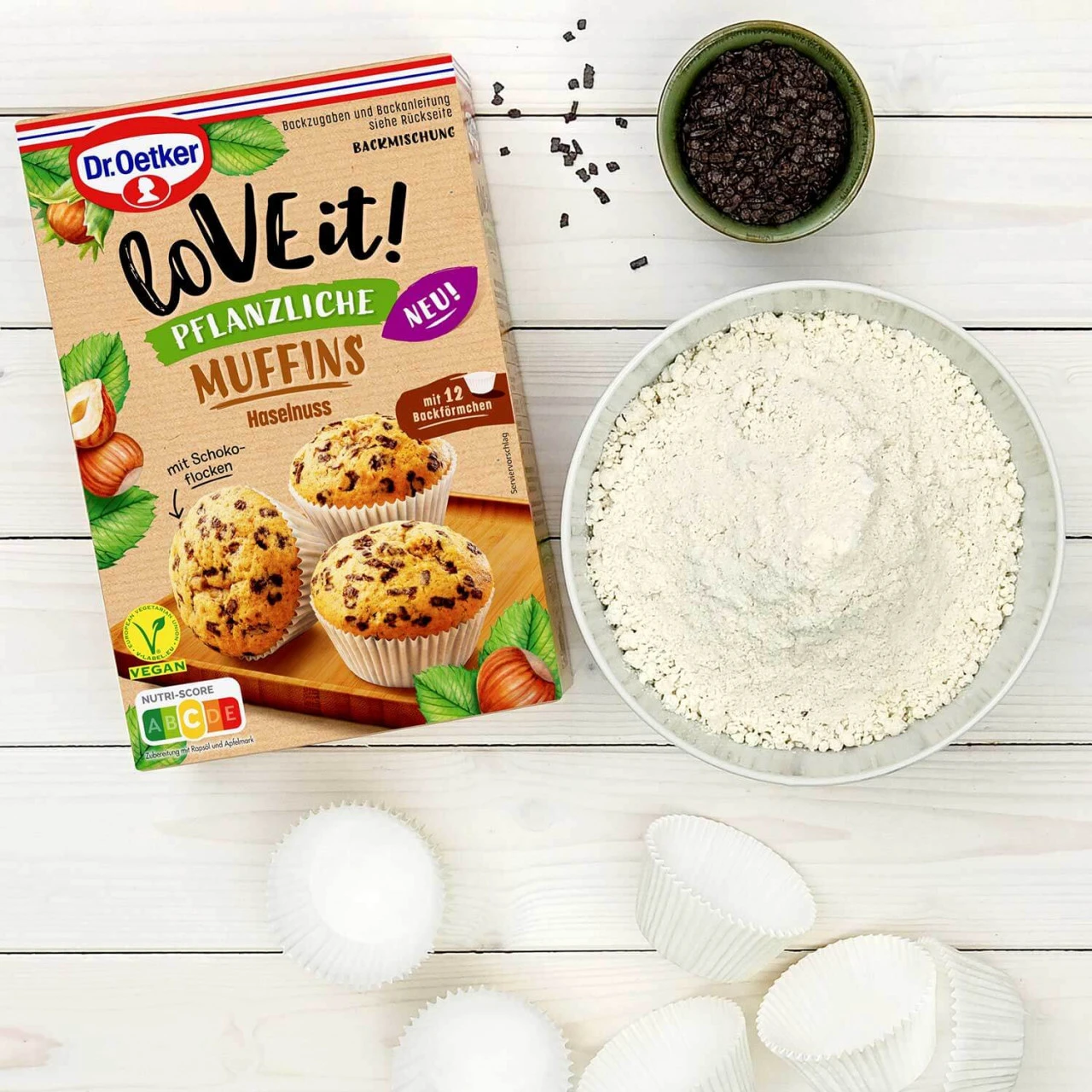 Dr. Oetker LoVE It! Pflanzliche Muffins 1 Dr. Oetker LoVE It! Pflanzliche Muffins